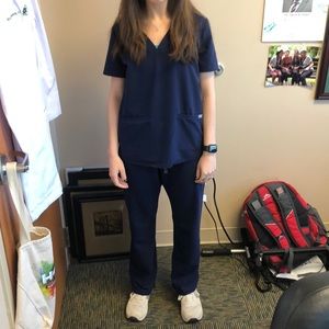 Navy FIGS Scrubs, lightly worn
